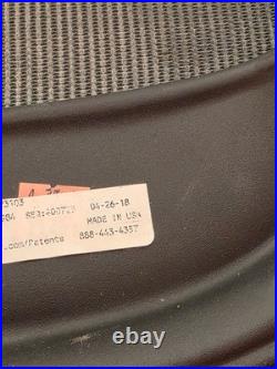 Herman Miller Aeron REMASTERED Size C Seat Pan For Parts Graphite