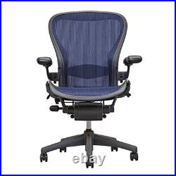 Herman Miller Aeron Rare Dark Blue Size B Fully Loaded Lumbar Support