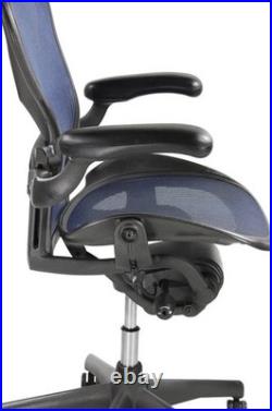 Herman Miller Aeron Rare Dark Blue Size B Fully Loaded Lumbar Support