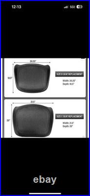 Herman Miller Aeron Remastered B Size Seat Replacement Graphite