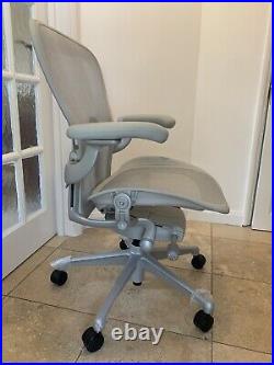 Herman Miller Aeron Remastered Chair Mineral Grey Fully Loaded Size C LARGE