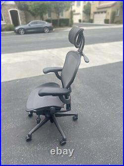 Herman Miller Aeron Remastered Chair Size B Fully Loaded With Head Rest