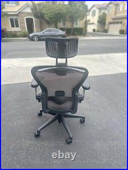 Herman Miller Aeron Remastered Chair Size B Fully Loaded With Head Rest