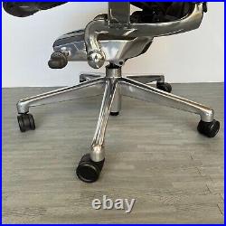 Herman Miller Aeron Remastered Chair Size B Graphite/ Polished Aluminum