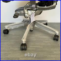 Herman Miller Aeron Remastered Chair Size B Graphite/Polished Aluminum