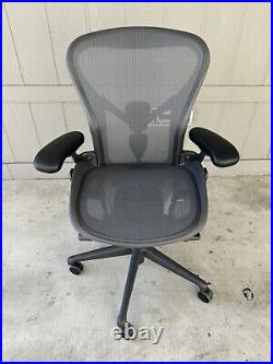 Herman Miller Aeron Remastered Chair Size B Graphite -open box (Fully loaded)