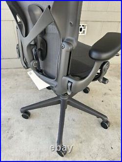 Herman Miller Aeron Remastered Chair Size B Graphite -open box (Fully loaded)
