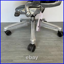 Herman Miller Aeron Remastered Chair Size C Graphite/Polished Aluminum