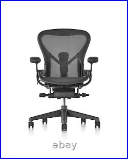 Herman Miller Aeron Remastered Chair Size C Graphite -open box