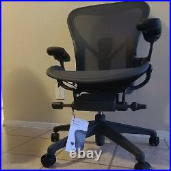 Herman Miller Aeron Remastered Ergonomic Chair Mesh Rest size b Office chair