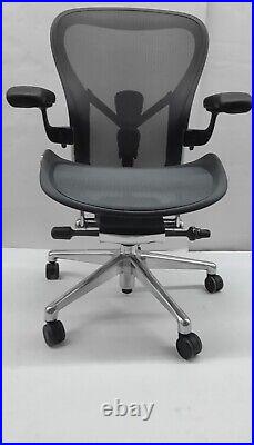 Herman Miller Aeron Remastered Office Chair Size C POLISHED ALUMINUM