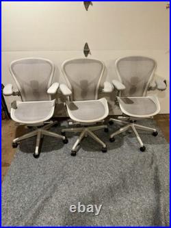 Herman Miller Aeron Remastered Size B Mineral white Mesh Fully Loaded