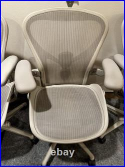 Herman Miller Aeron Remastered Size B Mineral white Mesh Fully Loaded
