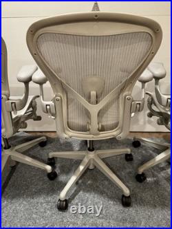 Herman Miller Aeron Remastered Size B Mineral white Mesh Fully Loaded