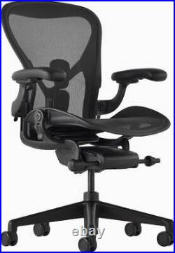 Herman Miller Aeron Remastered Sz C Posturefit SL Onyx Black Gaming Color NEW