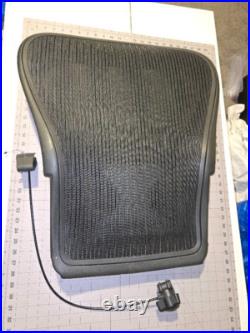 Herman Miller Aeron Seat Back SIZE B Black Mesh OEM + Posturefit Kit Used