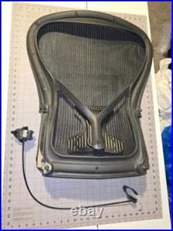 Herman Miller Aeron Seat Back SIZE B Black Mesh OEM + Posturefit Kit Used