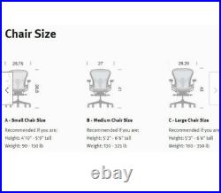 Herman Miller Aeron Seat & Mesh Distressed size C Large Graphite office chair