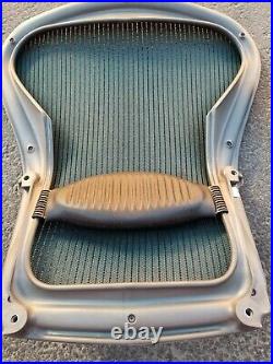 Herman Miller Aeron Seat Pan and Seat Back Graphite with Green Mesh Size B