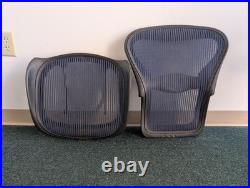 Herman Miller Aeron Size A Seat and Seat Back (Blue) no rips or tears