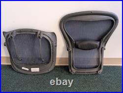 Herman Miller Aeron Size A Seat and Seat Back (Blue) no rips or tears