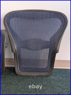Herman Miller Aeron Size A Seat and Seat Back (Blue) no rips or tears