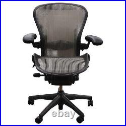 Herman Miller Aeron Size A Task Chair, Fully Functional Arms, Grey Preowned