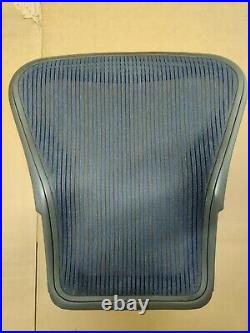 Herman Miller Aeron Size B Back Rest with Dark Gray Frame and Bright Blue Mesh