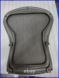 Herman Miller Aeron Size B Back Rest with Dark Gray Frame and Grey Gray Mesh