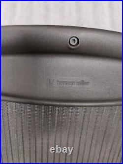 Herman Miller Aeron Size B Back Rest with Dark Gray Frame and Grey Gray Mesh