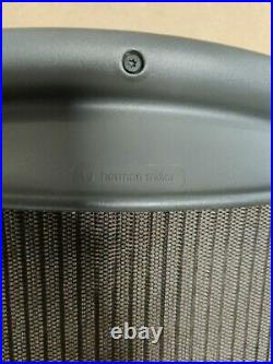 Herman Miller Aeron Size B Back Rest with Dark Gray Frame and light brown Mesh