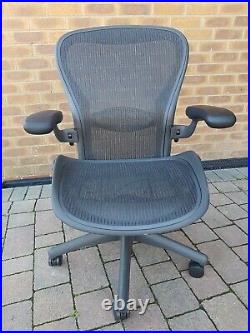 Herman Miller Aeron Size B Black Fully Loaded Refurbished Brand New Parts Ex Con