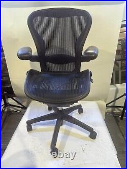 Herman Miller Aeron Size B Fully Loaded with Darker Blue Mesh