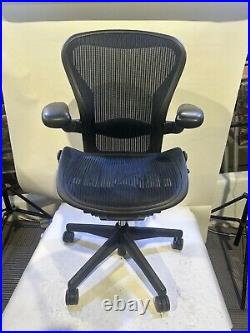 Herman Miller Aeron Size B Fully Loaded with Darker Blue Mesh