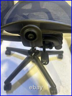 Herman Miller Aeron Size B Fully Loaded with Darker Blue Mesh