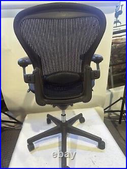 Herman Miller Aeron Size B Fully Loaded with Darker Blue Mesh