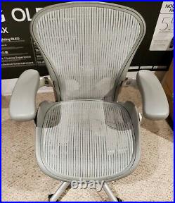 Herman Miller Aeron Size B Mineral Posture Fit Fully Loaded Office Desk Chair