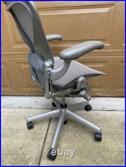 Herman Miller Aeron Size B (Platinum Mineral) with Posture Fit Fully Loaded