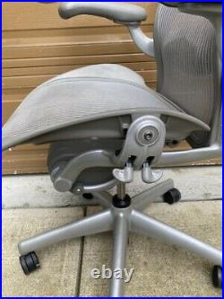 Herman Miller Aeron Size B (Platinum Mineral) with Posture Fit Fully Loaded