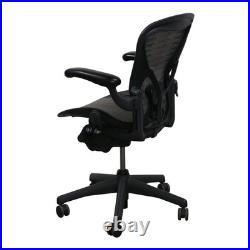 Herman Miller Aeron Size B PostureFit Black Gray Tuxedo Adjustable Office Chair