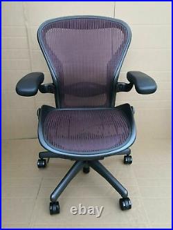 Herman Miller Aeron Size B Red Fully Loaded Refurbished Brand New Parts