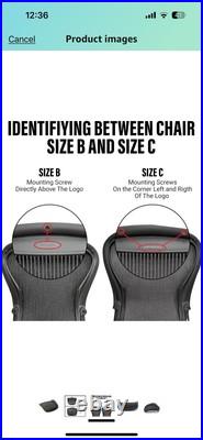 Herman Miller Aeron Size B Size Back Rest Replacement 3D01 Brand New OEM