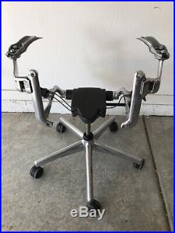 Herman Miller Aeron Size C Chair Parts Base Arm Supports Seat LinksTilt Assembly