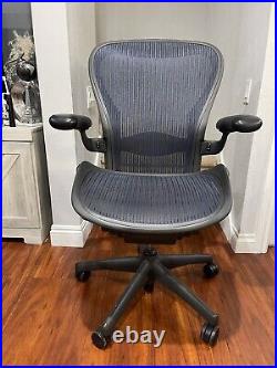 Herman Miller Aeron Size C Fully Loaded With Lumbar Support(Blue Mesh)