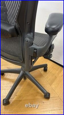 Herman Miller Aeron Swivel Office Chair Size C Ergonomic Mesh Design Lumbar Supp