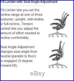 Herman Miller Aeron Task Chair Tilt Limiter/Seat Angle PostureFit SL