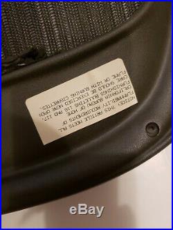 Herman Miller Aeron seat pan frame size C Torn Needs Works Graphite