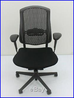 Herman Miller Celle Chair with Upholstered Seat SEMI ADJUSTABLE ERGONOMIC aeron