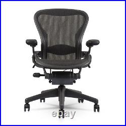 Herman Miller Classic Aeron Chair Black Size B Fully Adjustable Lumbar