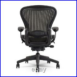 Herman Miller Classic Aeron Chair Black Size B Fully Adjustable Lumbar